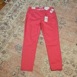 Curve Appeal Minimalist Pink Flambe Tummy Tucking Technology Jegging - Size 10